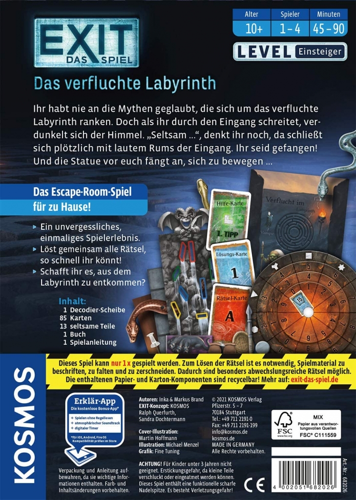 EXIT Das Spiel Das verfluchte Labyrinth QualiTime